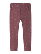 NAME IT Vivian GLITTER Leggings in Wild Ginger Pink Glitter Hearts front view