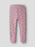 NAME IT Vivian GLITTER Leggings in Lilas Red Glitter Hearts angled view