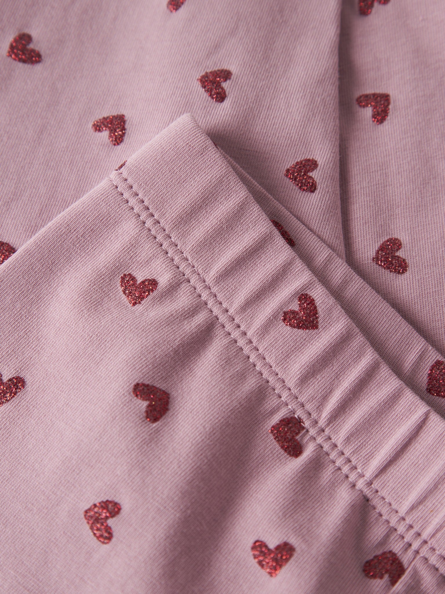 NAME IT Vivian GLITTER Leggings in Lilas Red Glitter Hearts glitter heart pattern