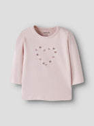 NAME IT Vubie Long Sleeve Top in Lotus Hearts angled view