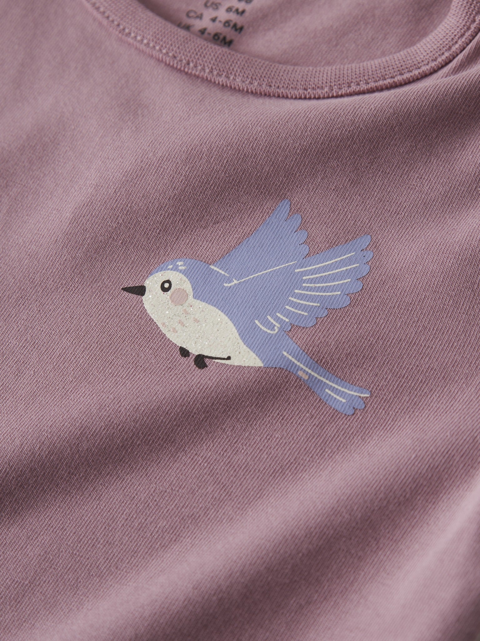 NAME IT Vubie Long Sleeve Top in Lilas Birds bird print