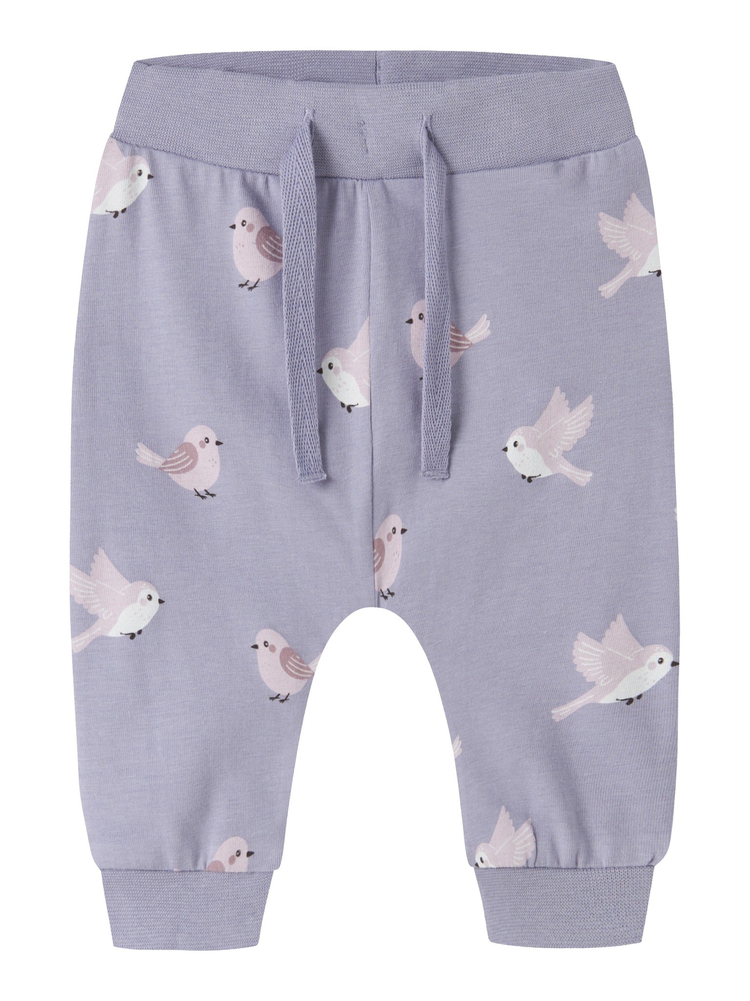 NAME IT Vandora Trousers in Heirloom Lilac Birds front view