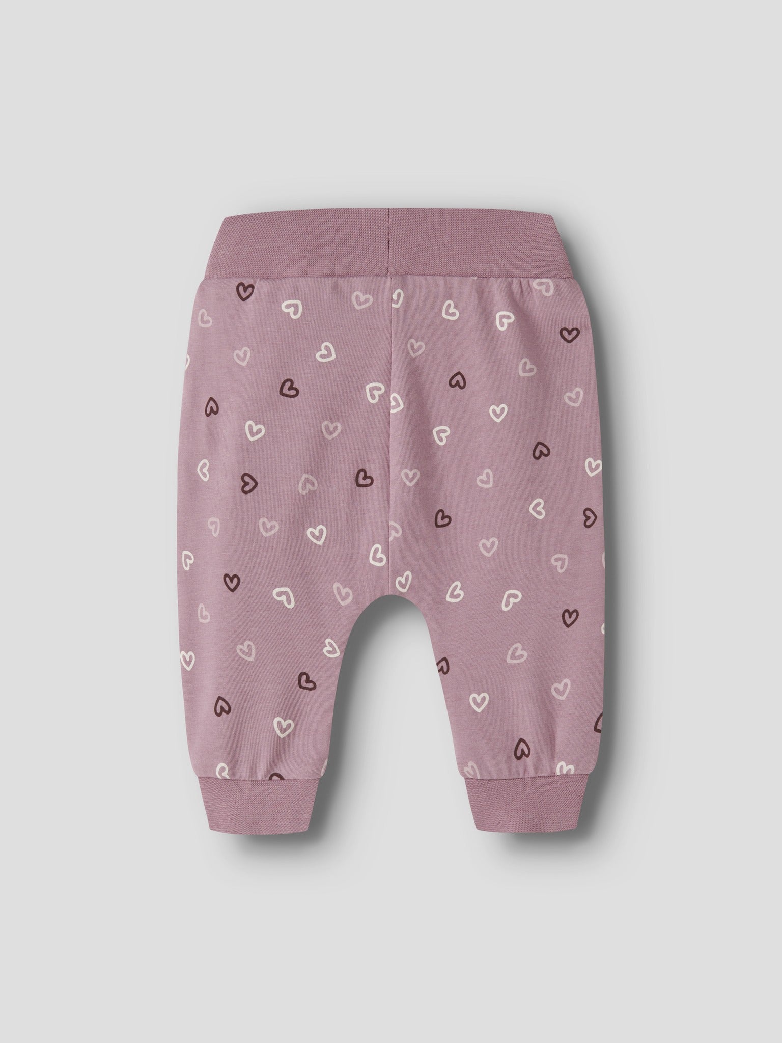 NAME IT Vandora Trousers in Lilas Hearts back view