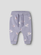 NAME IT Vandora Trousers in Heirloom Lilac Birds angled view