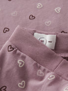 NAME IT Vandora Trousers in Lilas Hearts waistband detail
