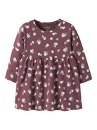 NAME IT Vandora Long Sleeve Dress in Wild Ginger Floral front view