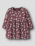 NAME IT Vandora Long Sleeve Dress in Wild Ginger Floral angled view