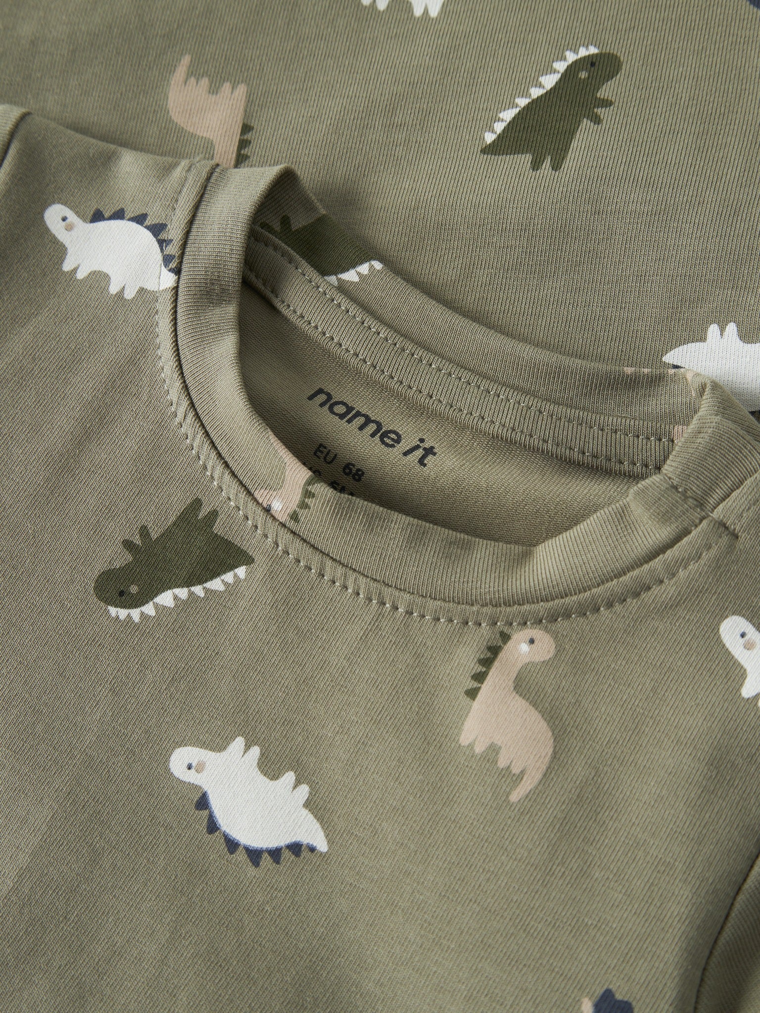 NAME IT Vroels Long Sleeve Bodysuit in Mermaid Dinos print detail