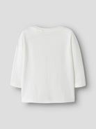 NAME IT Vacion Long Sleeve Top in Cloud Dancer Trees back view