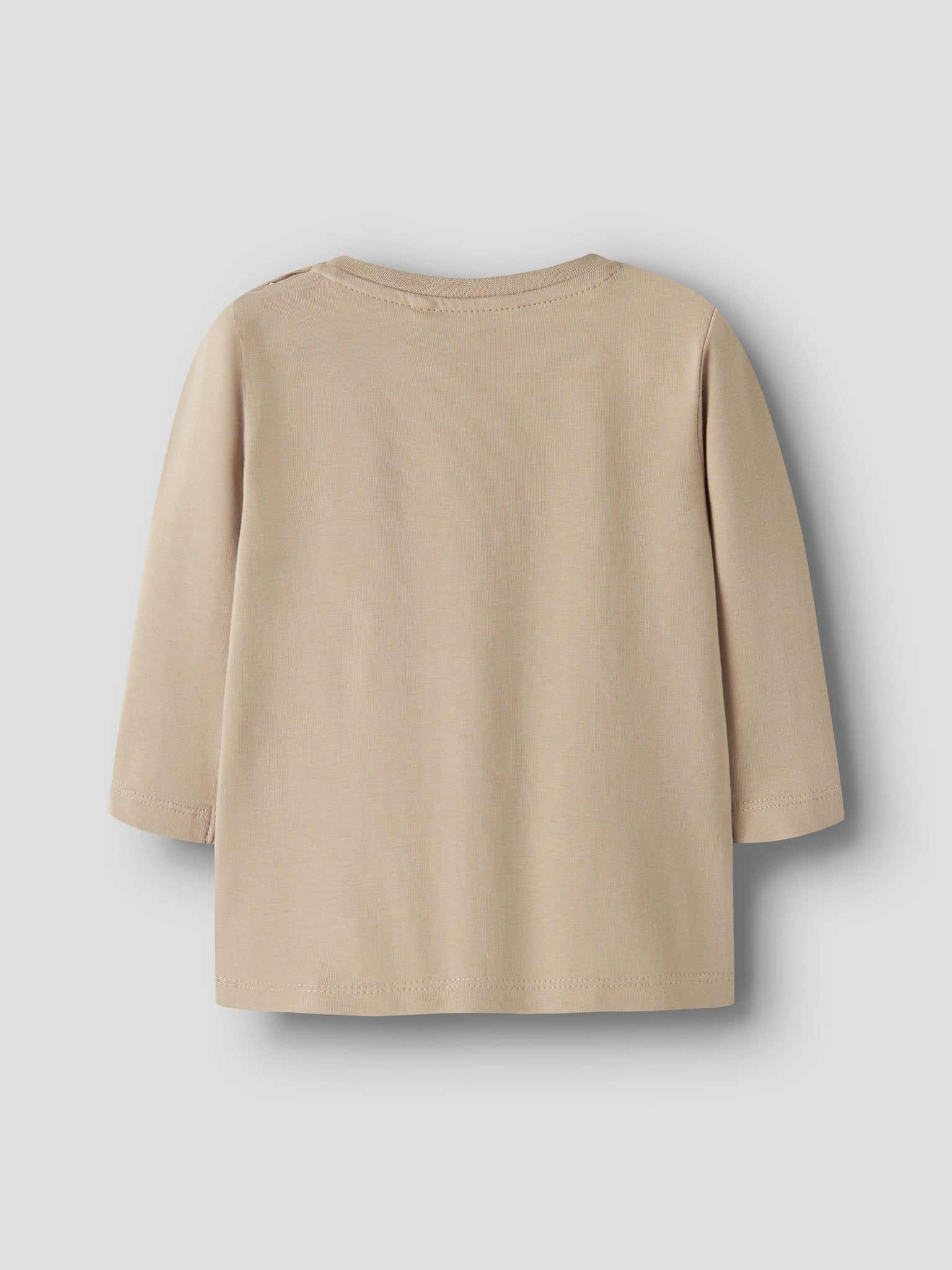 NAME IT Vacion Long Sleeve Top in Sesame Dinos back view