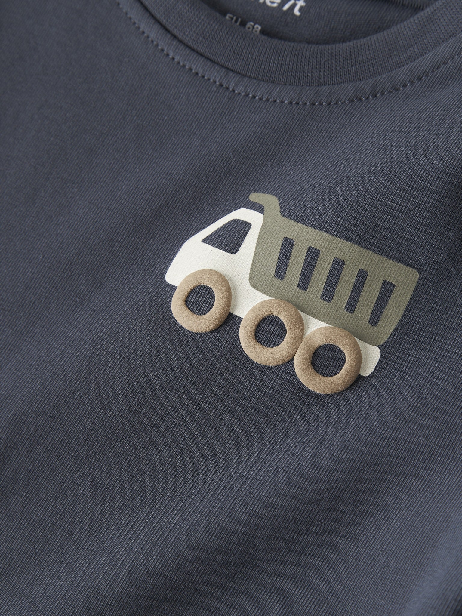 NAME IT Vacion Long Sleeve Top in Ombre Blue Trucks truck print
