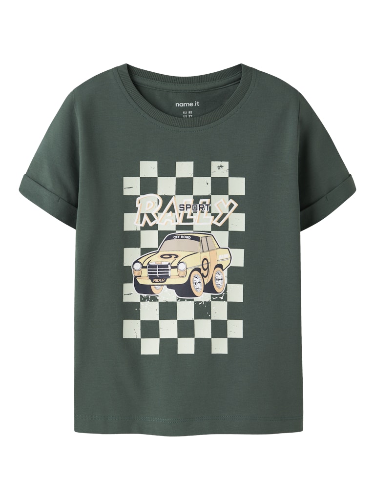NAME IT Vux Short Sleeve Printed Tee Bright White Giraffe back view