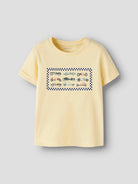 NAME IT Vux Short Sleeve Printed Tee Bright White Giraffe full front view