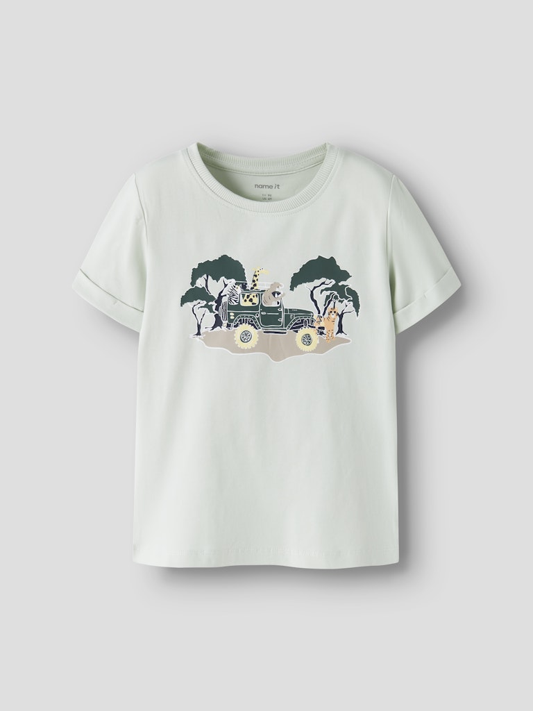 NAME IT Vux Short Sleeve Printed Tee Bright White Giraffe view 15