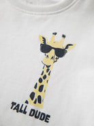NAME IT Vux Short Sleeve Printed Tee Bright White Giraffe side view
