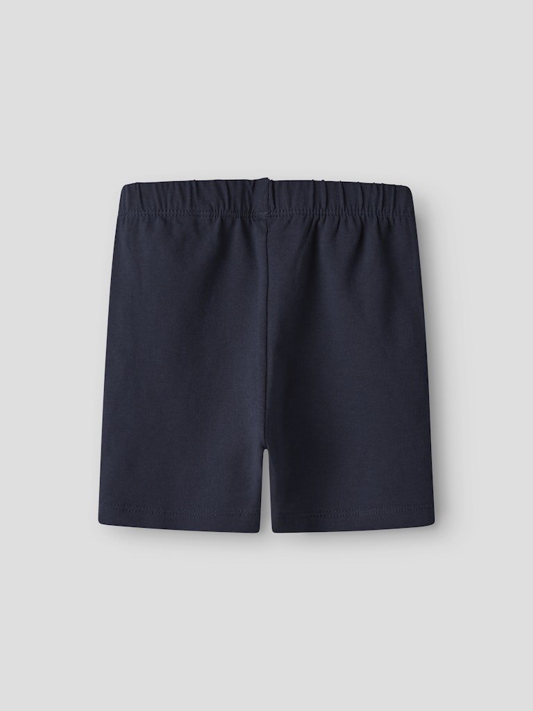 NAME IT Vivian legging shorts in navy, front view, back close-up