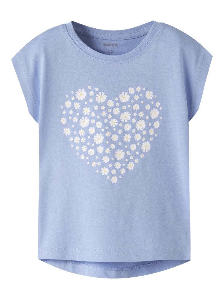 NAME IT Vigea Capsl Top in Serenity Flower Heart front view