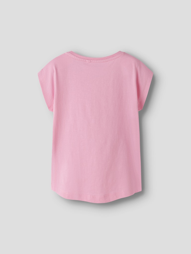 NAME IT Vigea Capsl Top in Pink Drink Happy Cherries back view