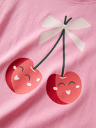NAME IT Vigea Capsl Top Pink Drink Happy Cherries model back view