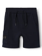 NAME IT Vivasse Long Sweat Boys Shorts GREY MELANGE model front view