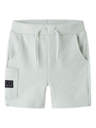 NAME IT Vivasse Long Sweat Boys Shorts GREY MELANGE back view