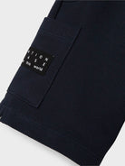 NAME IT Vivasse Long Sweat Boys Shorts GREY MELANGE close up view