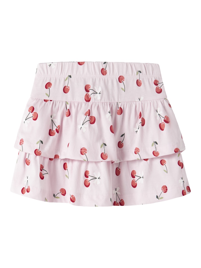 NAME IT Vigga SKIRT in Cradle Pink Cherries front view