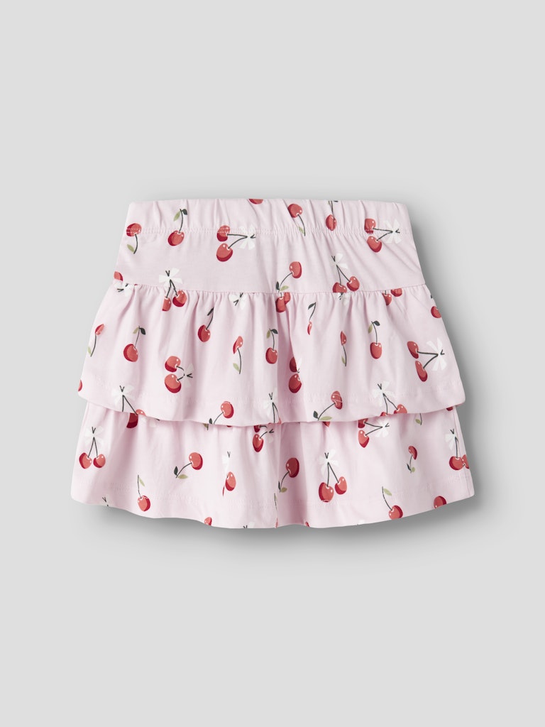 NAME IT Vigga SKIRT in Cradle Pink Cherries back view