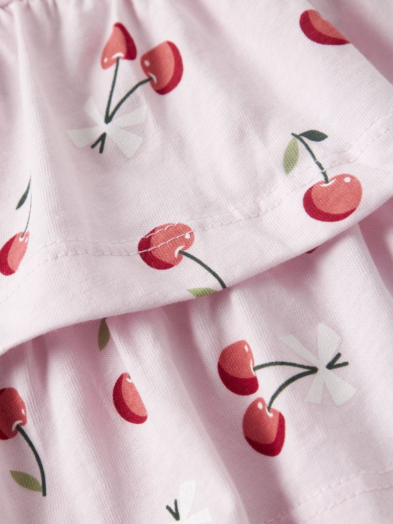 NAME IT Vigga SKIRT in Cradle Pink Cherries cherry print