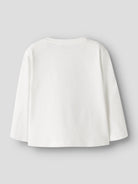 NAME IT Veen Long Sleeve Top in Cloud Dancer Cat back view