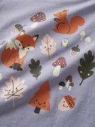 NAME IT Veen Long Sleeve Top in Heirloom Lilac Autumn forest print