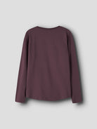 NAME IT Viparty Long Sleeve Top in Catawba Grape Cute Bow back view