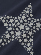 NAME IT Viparty Long Sleeve Top in Navy Blazer Stars glitter star print