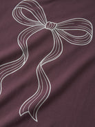 NAME IT Viparty Long Sleeve Top in Catawba Grape Cute Bow bow print