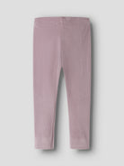 NAME IT Veloa Girls’ Ribbed Velour Leggings in Mauve Shadows, back view