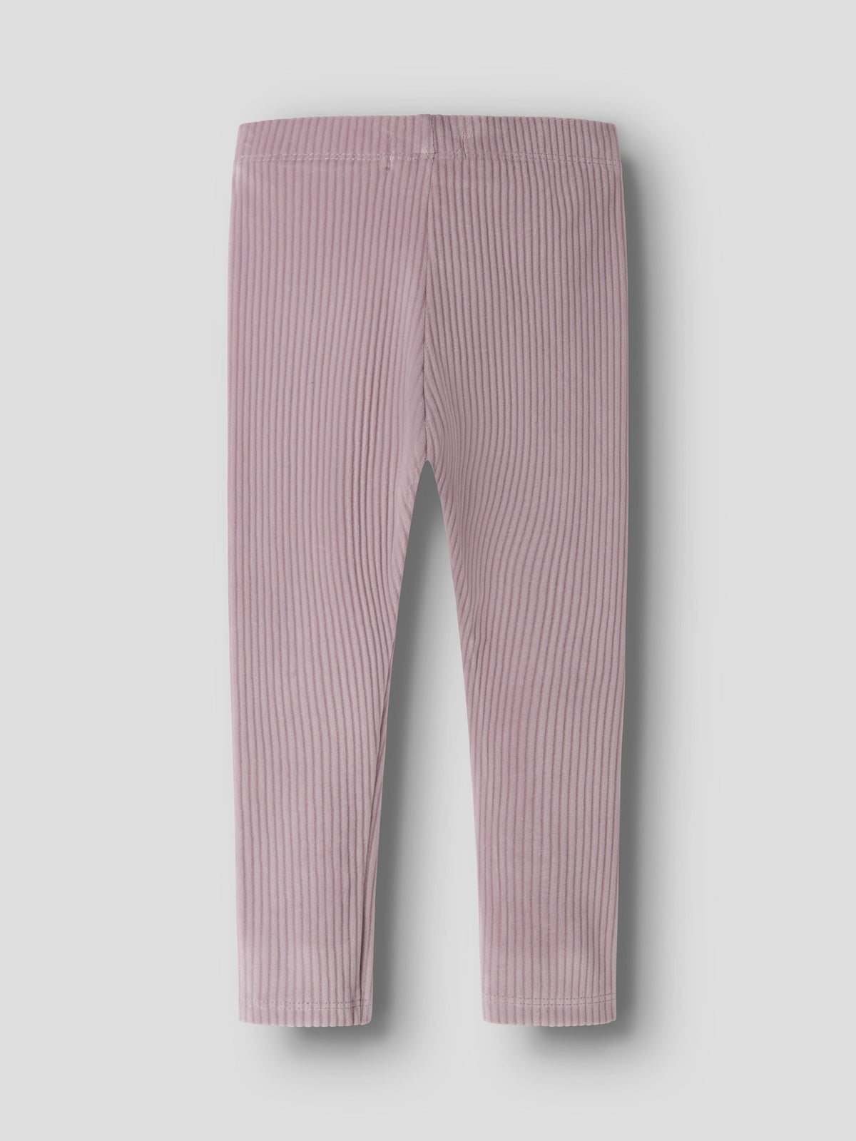 NAME IT Veloa Girls’ Ribbed Velour Leggings in Mauve Shadows, back view