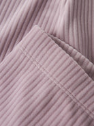NAME IT Veloa Girls’ Ribbed Velour Leggings in Mauve Shadows, front view on a grey background