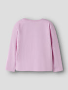 NAME IT Votea Long Sleeve Top in Full Blooming Pink Pink Princess back view