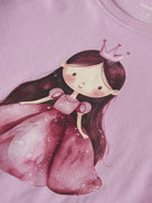 NAME IT Votea Long Sleeve Top in Full Blooming Pink Pink Princess princess graphic print
