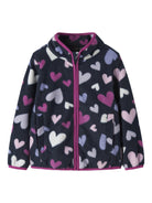NAME IT Meeko Girls Fleece Jacket - Dark Sapphire front view