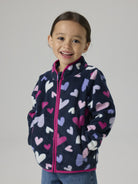 NAME IT Meeko Girls Fleece Jacket - Dark Sapphire front model view