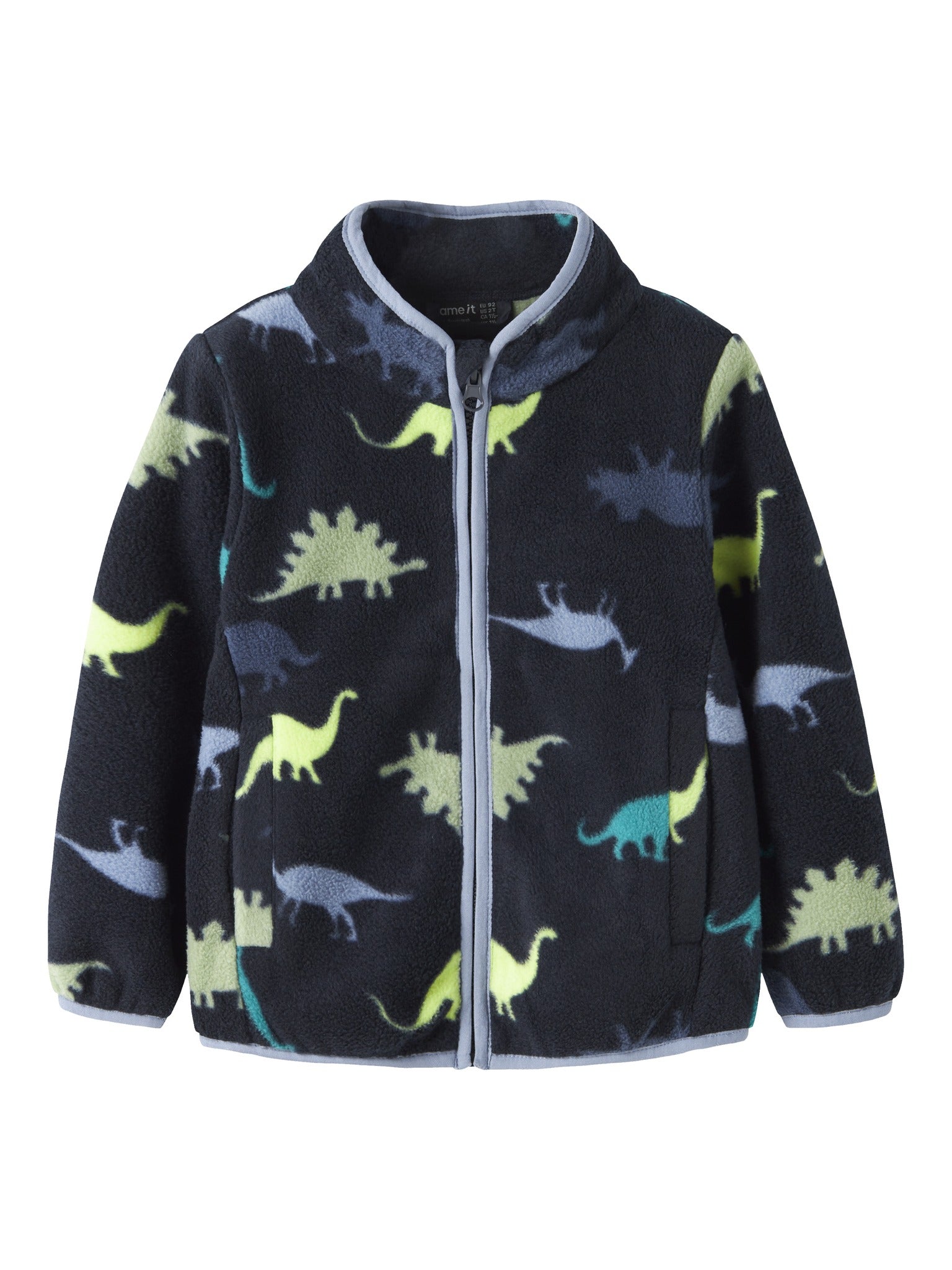 NAME IT Meeko Boys Fleece Jacket - Dark Sapphire front view