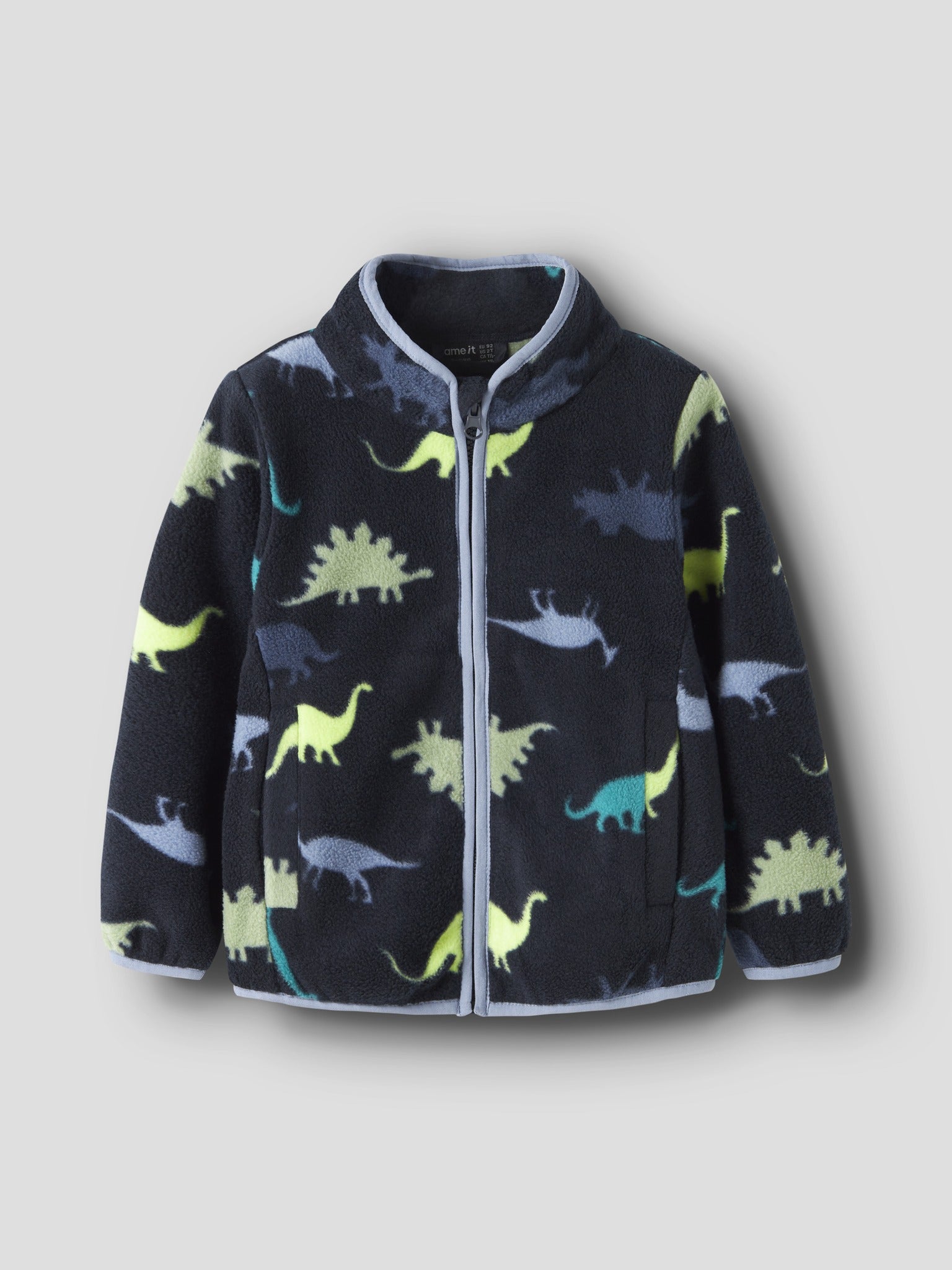 NAME IT Meeko Boys Fleece Jacket - Dark Sapphire angled view