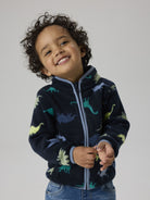 NAME IT Meeko Boys Fleece Jacket - Dark Sapphire front model view
