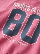 NAME IT Girls Veda Sports Club Sweatshirt in Flowering Ginger graphic detail view