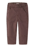 NAME IT Ben Tapered Twill Cargo Pants in French Roast front view