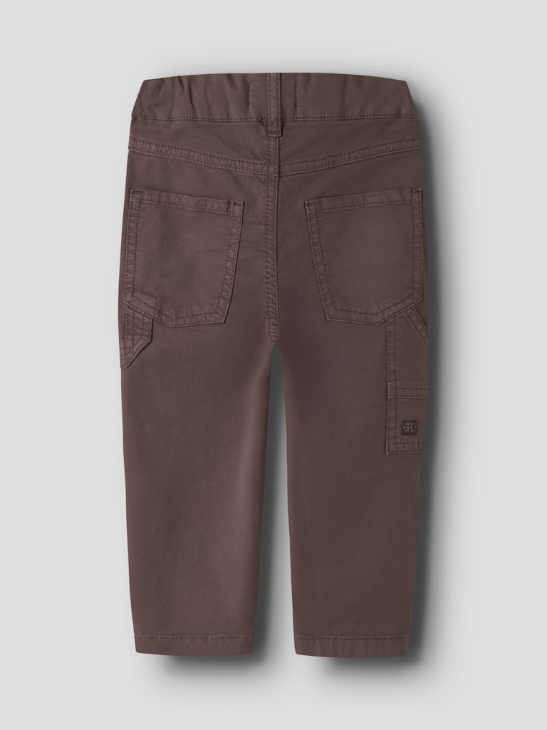 NAME IT Ben Tapered Twill Cargo Pants in French Roast back view