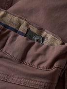 NAME IT Ben Tapered Twill Cargo Pants in French Roast waist button detail