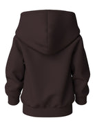 Back view of NAME IT Voltinus zip-up hoodie in Chocolate Plum Racing