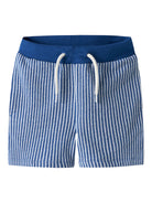 NAME IT Hans Boys Shorts Nautical Blue model front view